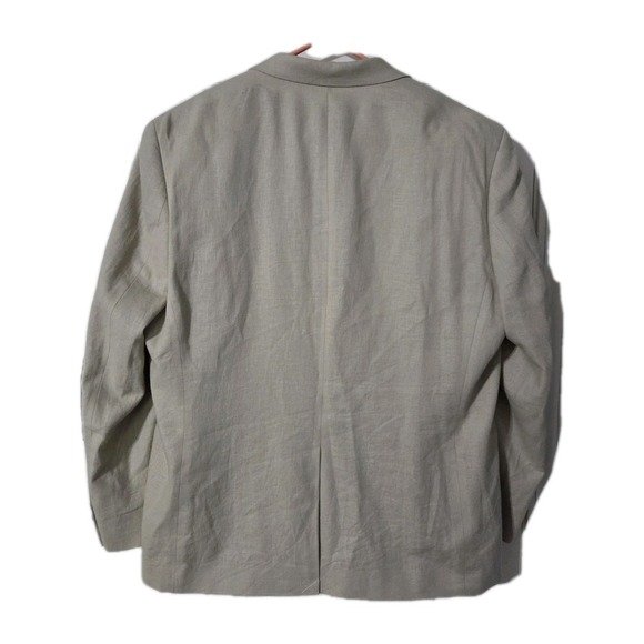 Chaps Linen Blazer Sportcoat Tan, 46R - Picture 7 of 8